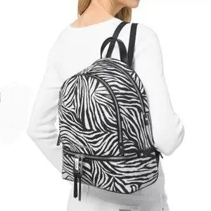 Michael Kors Zebra Print Black and White Backpacks Michael Kors Hamilton Small Leather Zebra Print Satchel  main image 3